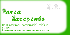 maria marczinko business card